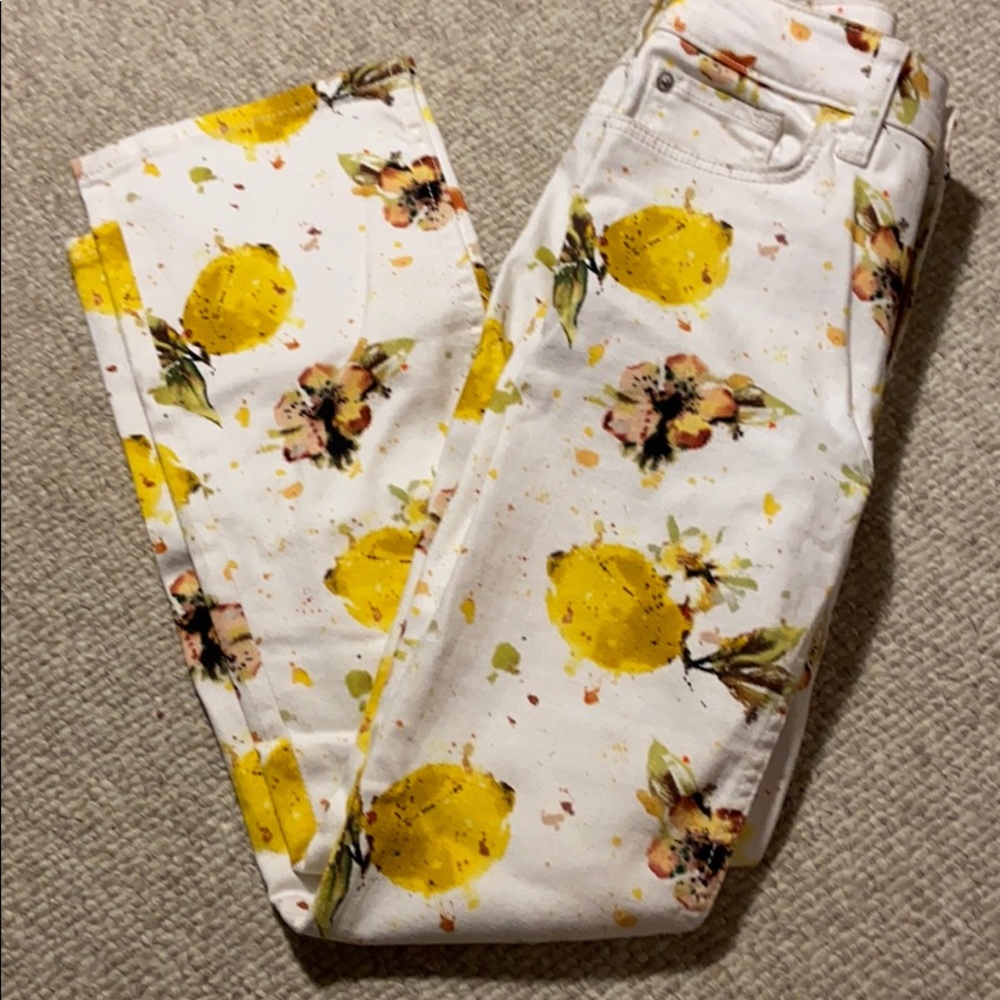 Anthropology new jeans with flowers